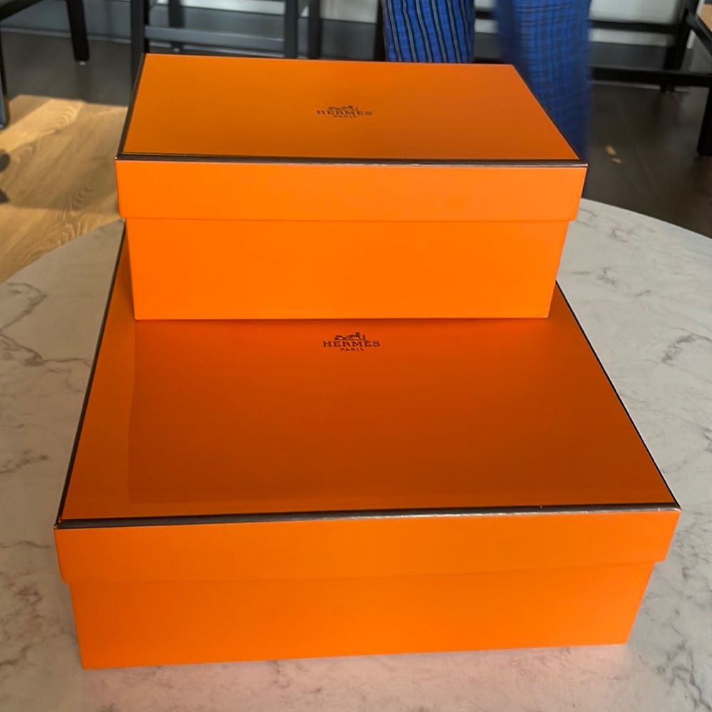 Hermes Boxes Set of 2 & Cartier Gift Bag